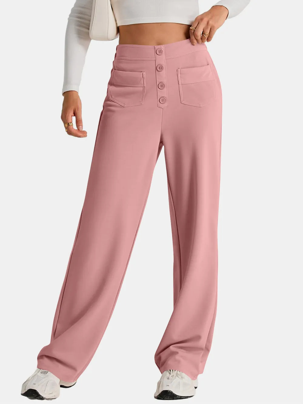 High Waist Wide Leg Pants – Trendsi | ClozArt