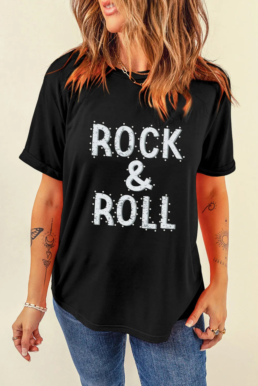 Letter Graphic Round Neck Short Sleeve T-Shirt – Trendsi | ClozArt