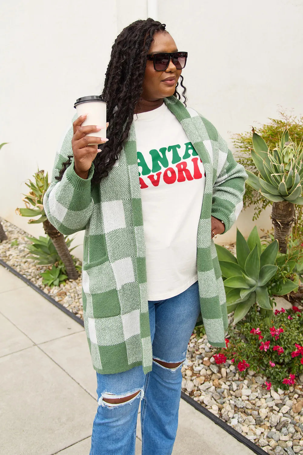 Simply Love Full Size SANTA'S FAVORITE Round Neck T-Shirt – Trendsi | ClozArt