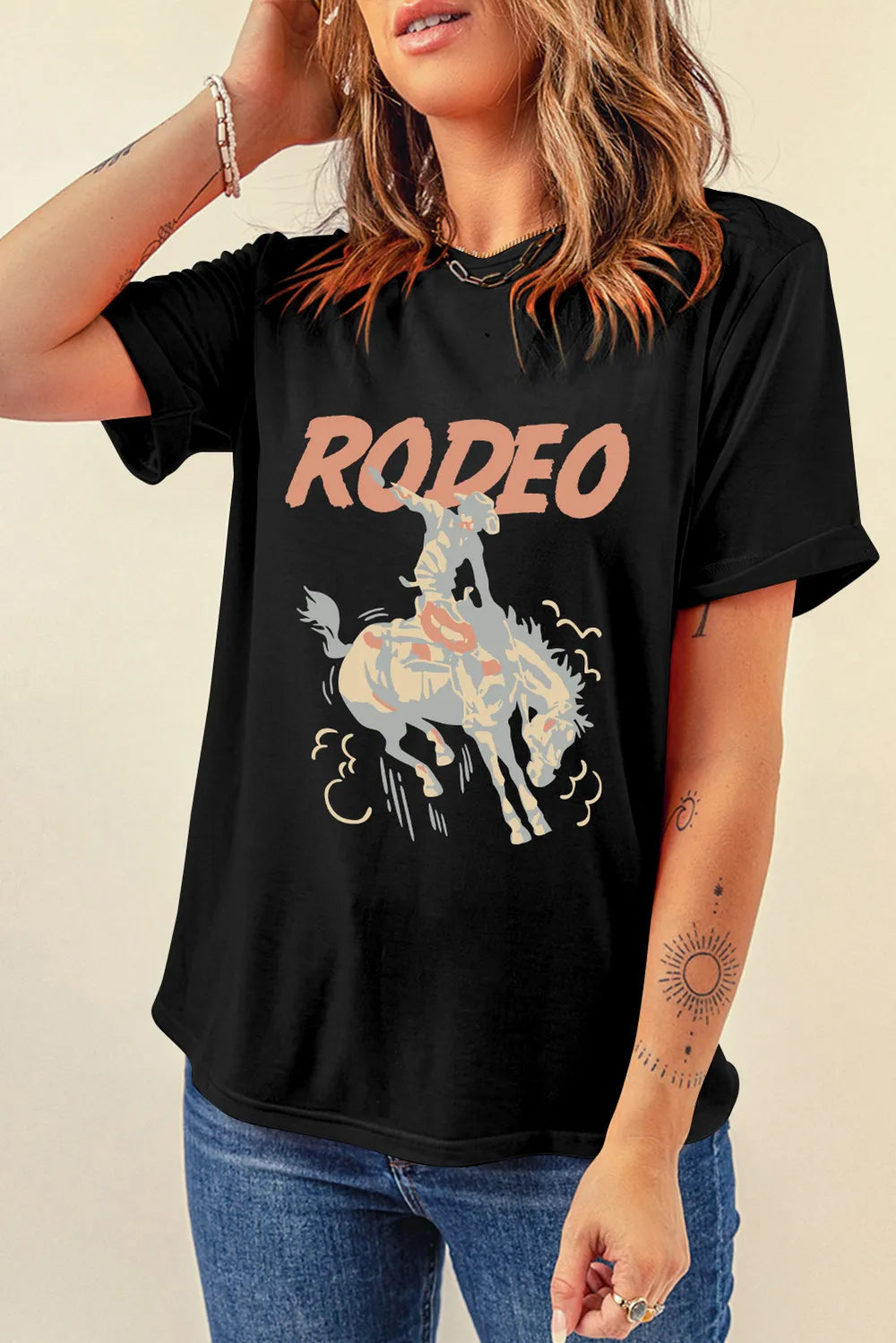 Graphic Round Neck Short Sleeve T-Shirt – Trendsi | ClozArt