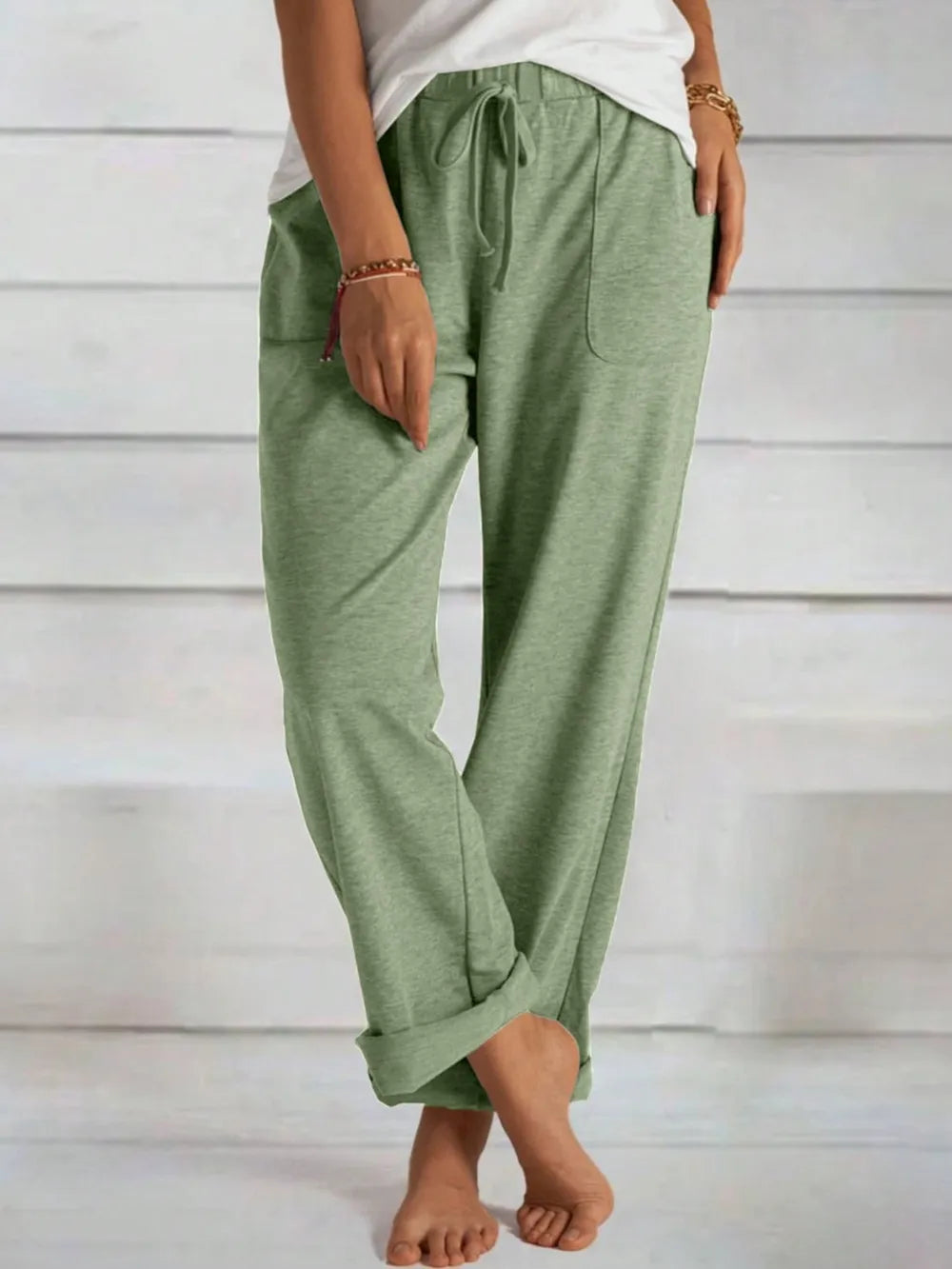Tied Wide Leg Pants with Pockets – Trendsi | ClozArt