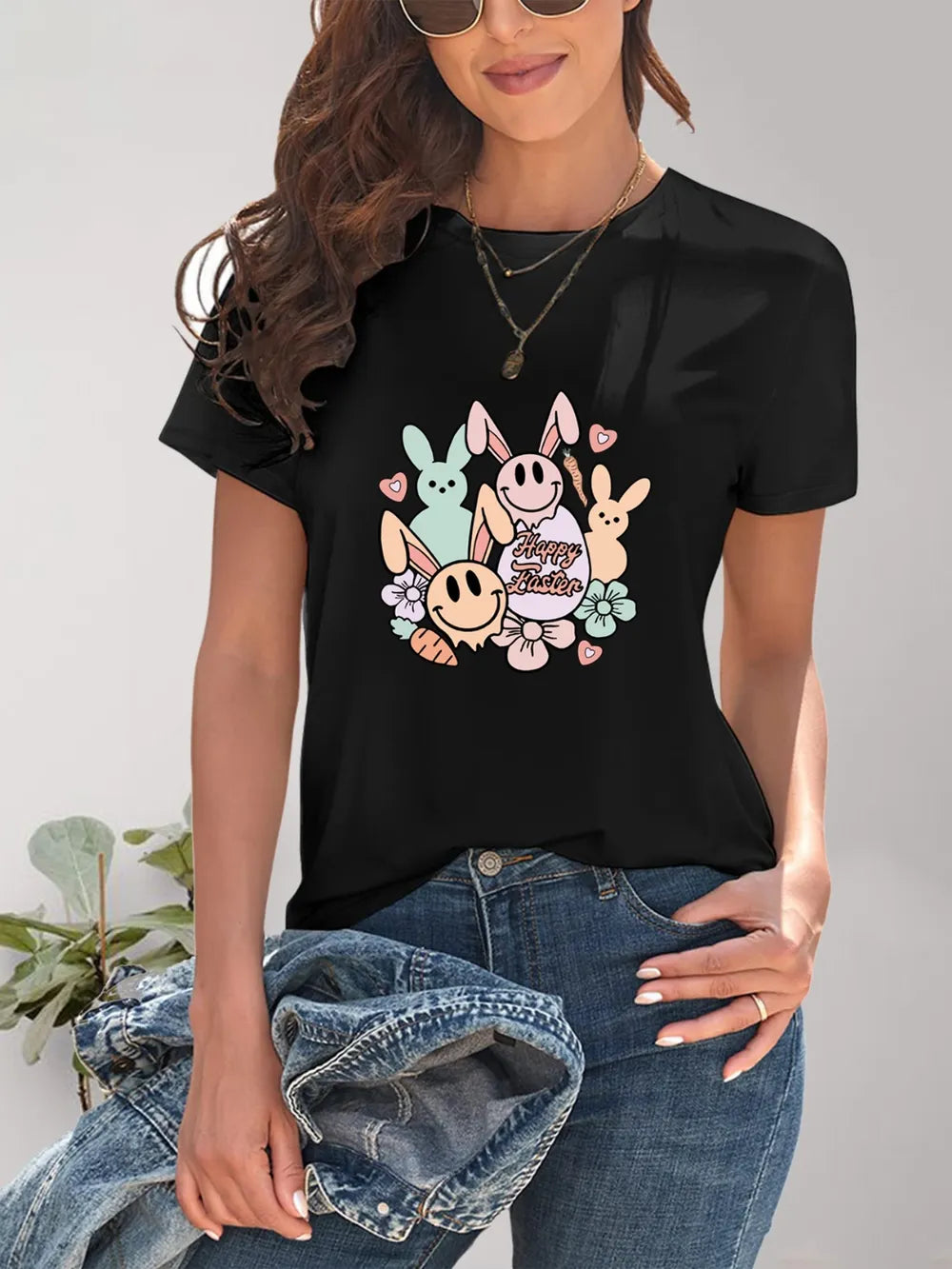Graphic Round Neck Short Sleeve T-Shirt – Trendsi | ClozArt