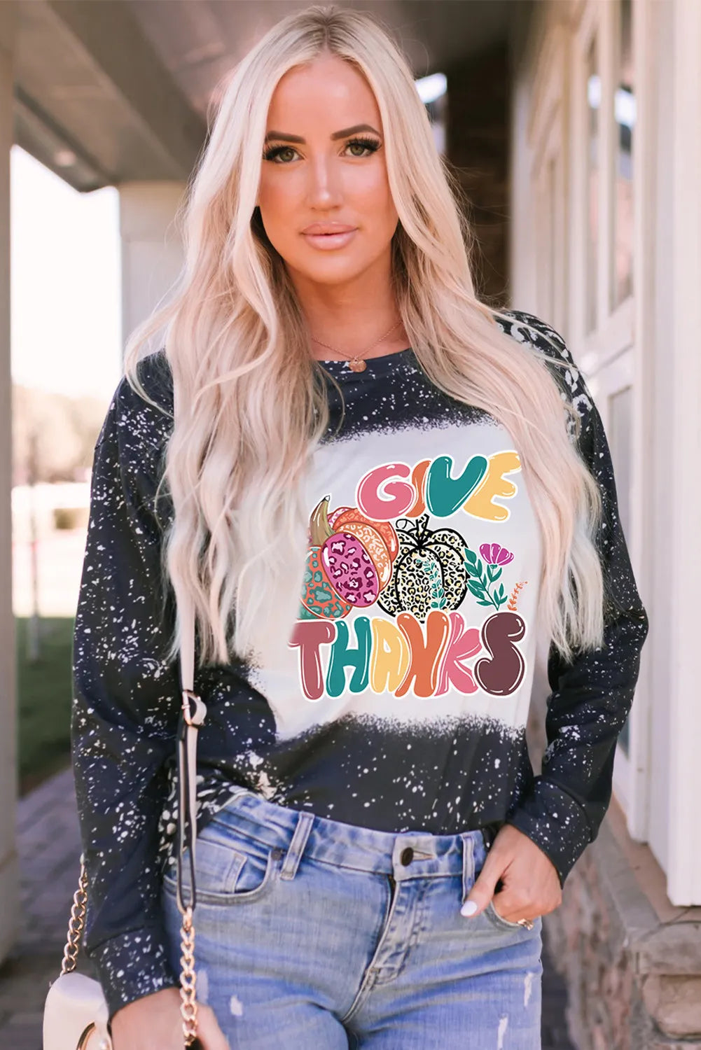 Pumpkin Graphic Round Neck Long Sleeve T-Shirt – Trendsi | ClozArt