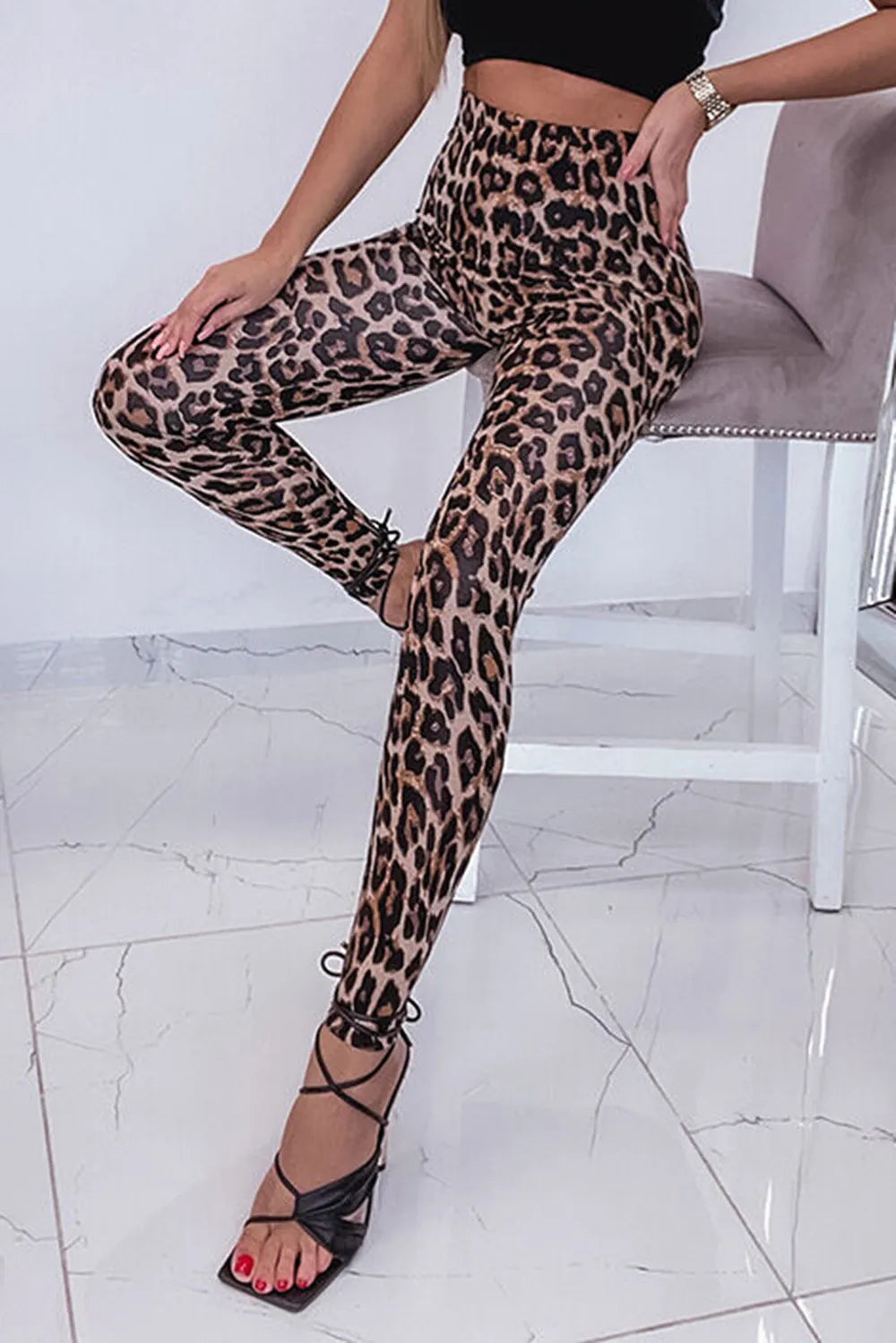 Leopard High Waist Leggings – Trendsi | ClozArt