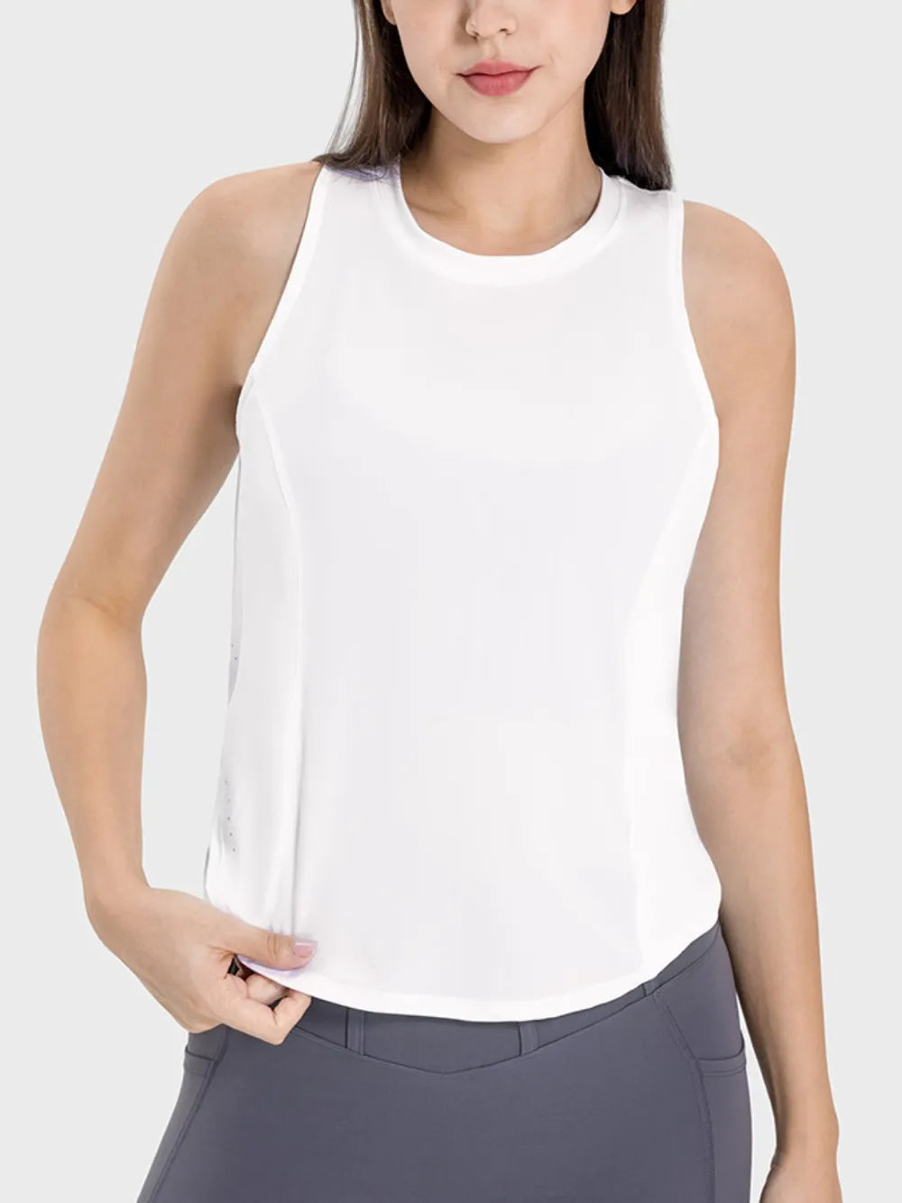 Millennia Round Neck Active Tank – Trendsi | ClozArt
