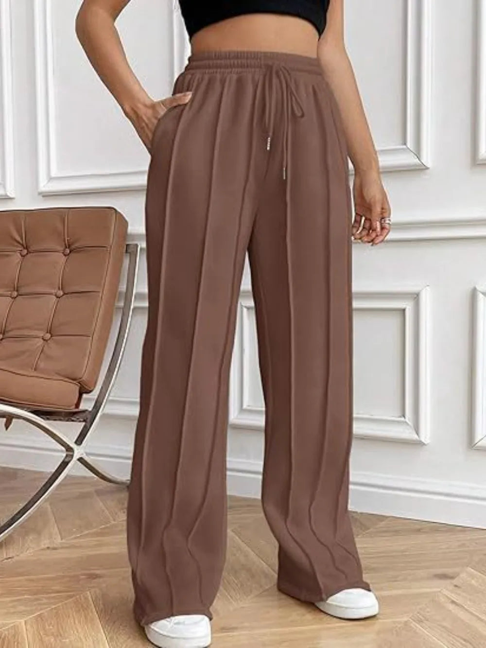 Drawstring Wide Leg Pants with Pockets – Trendsi | ClozArt