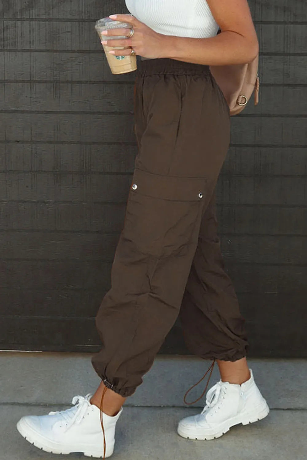 Drawstring Elastic Waist Pants with Pockets – Trendsi | ClozArt