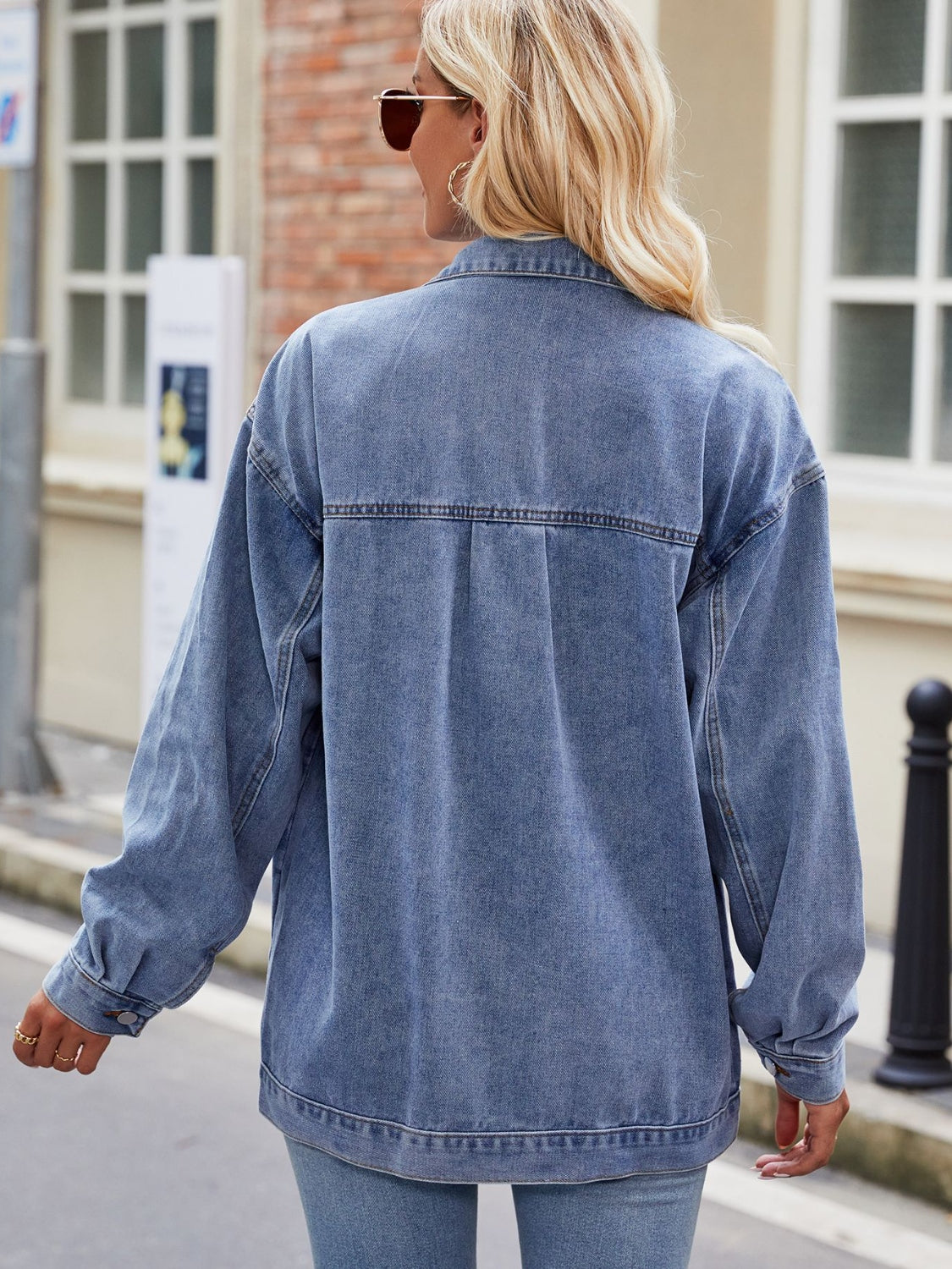 Button Up Denim Jacket with Pockets – Trendsi | ClozArt