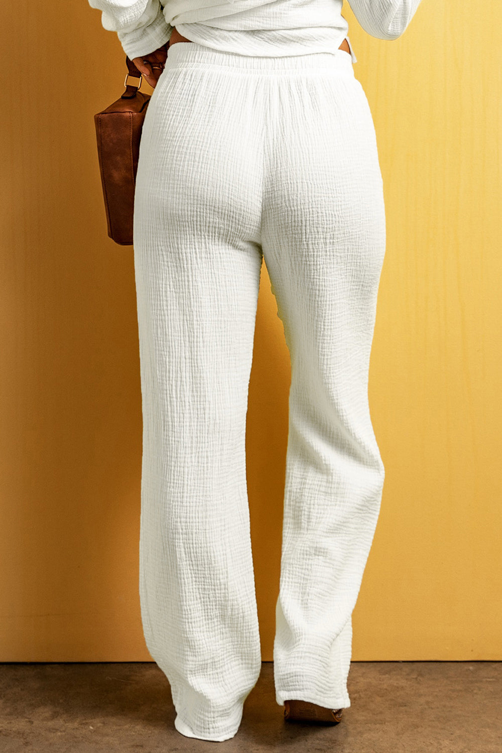 Textured Straight Leg Pants – Trendsi | ClozArt