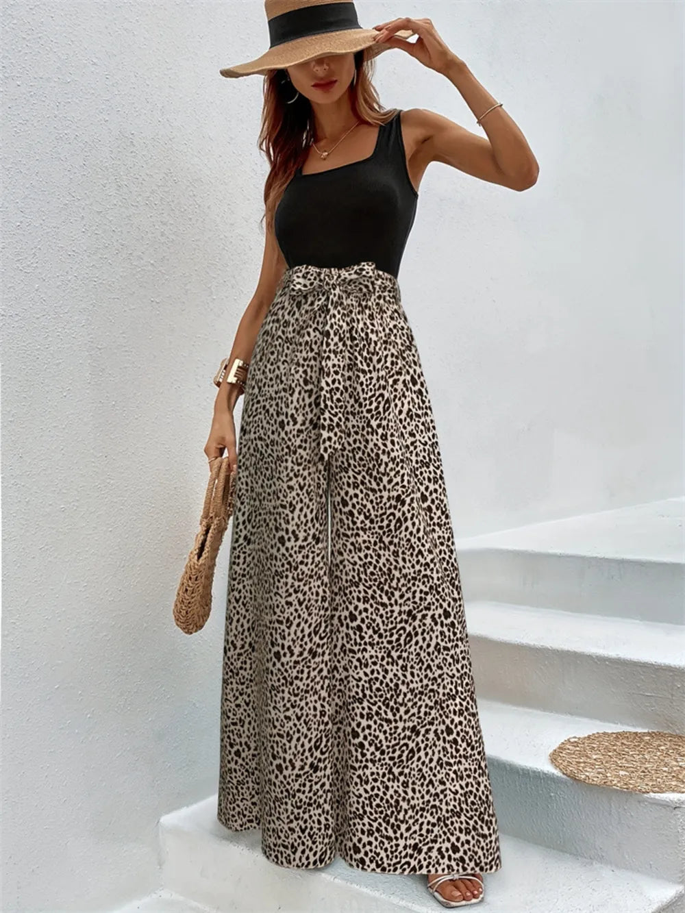 Leopard Wide Leg Pants – Trendsi | ClozArt
