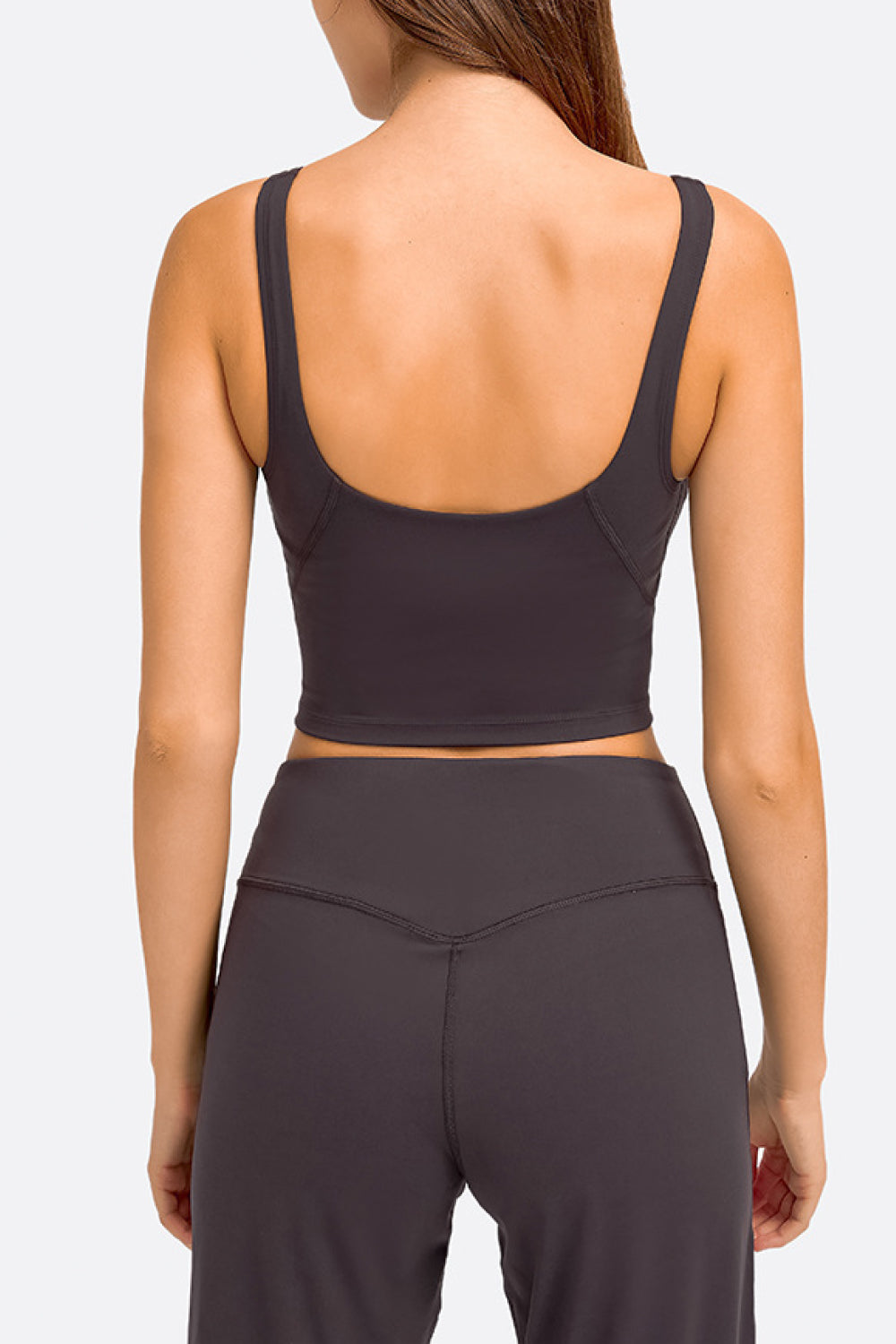 Millennia Deep V-Neck Crop Sports Bra – Trendsi | ClozArt