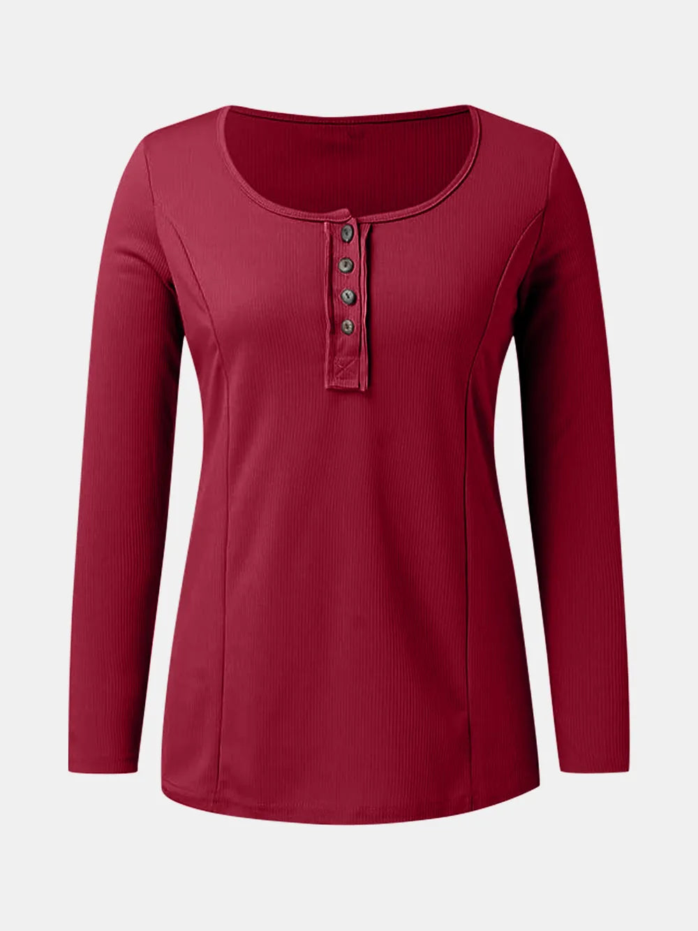 Full Size Scoop Neck Long Sleeve T-Shirt – Trendsi | ClozArt