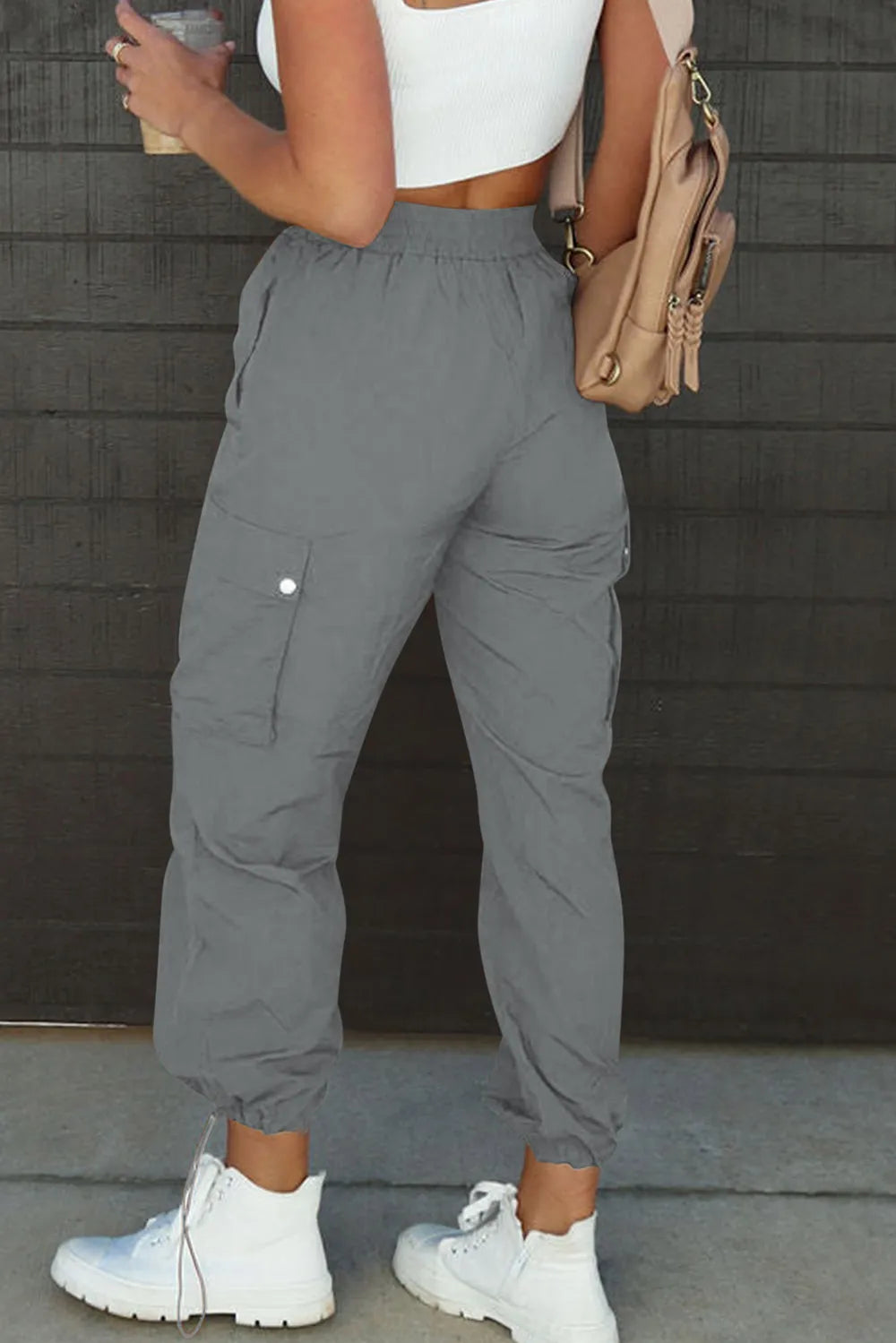 Drawstring Elastic Waist Pants with Pockets – Trendsi | ClozArt