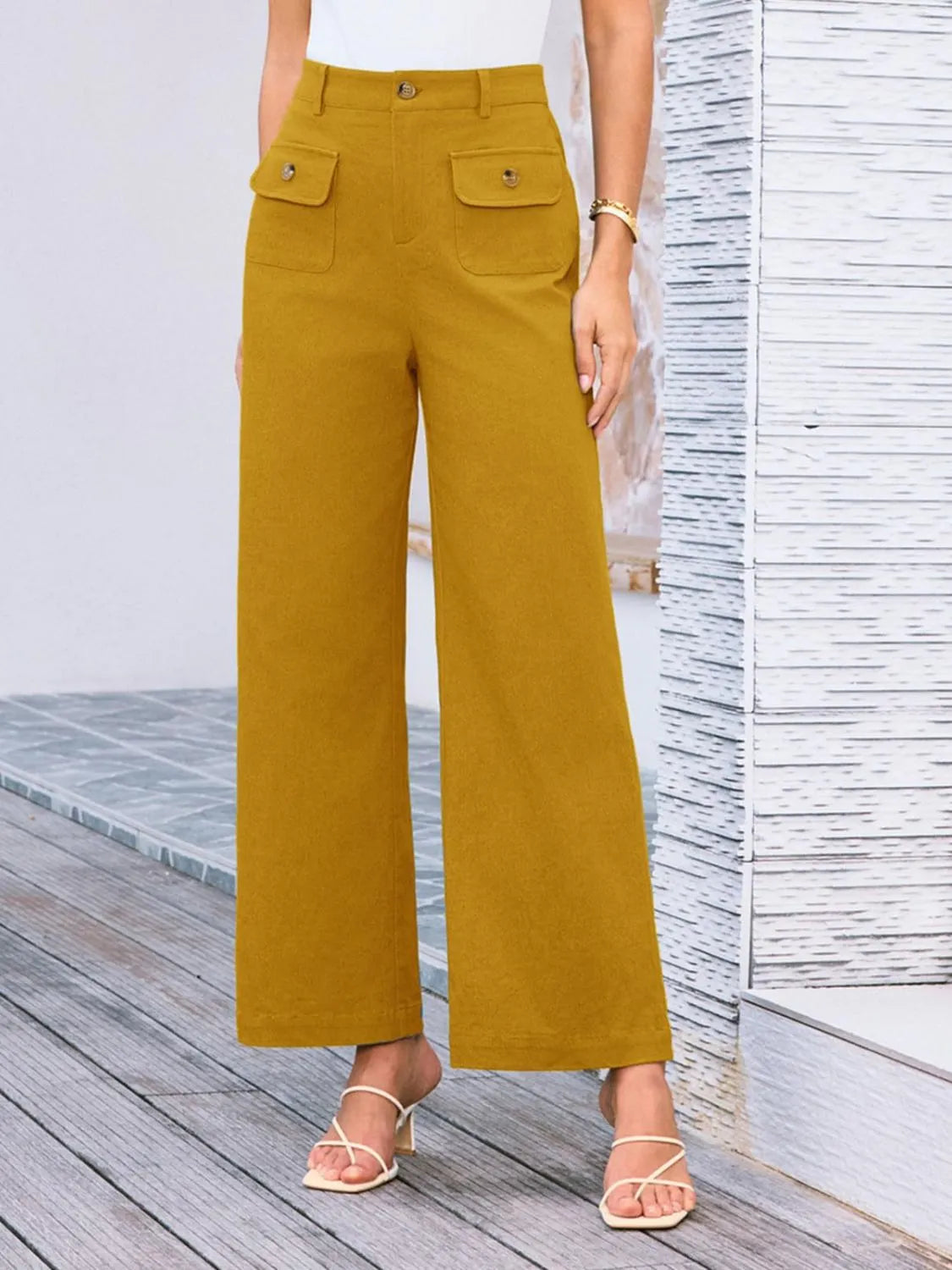 High Waist Wide Leg Pants – Trendsi | ClozArt