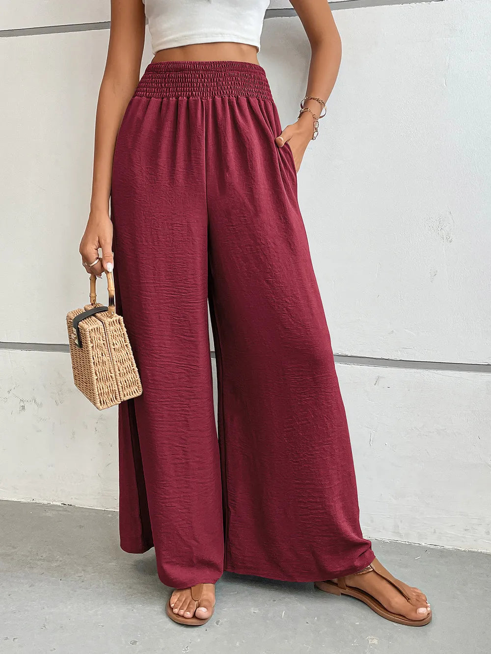 Perfee Wide Leg Pants with Pockets – Trendsi | ClozArt