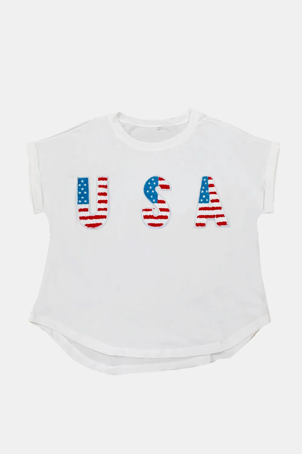 USA Round Neck Short Sleeve T-Shirt – Trendsi | ClozArt