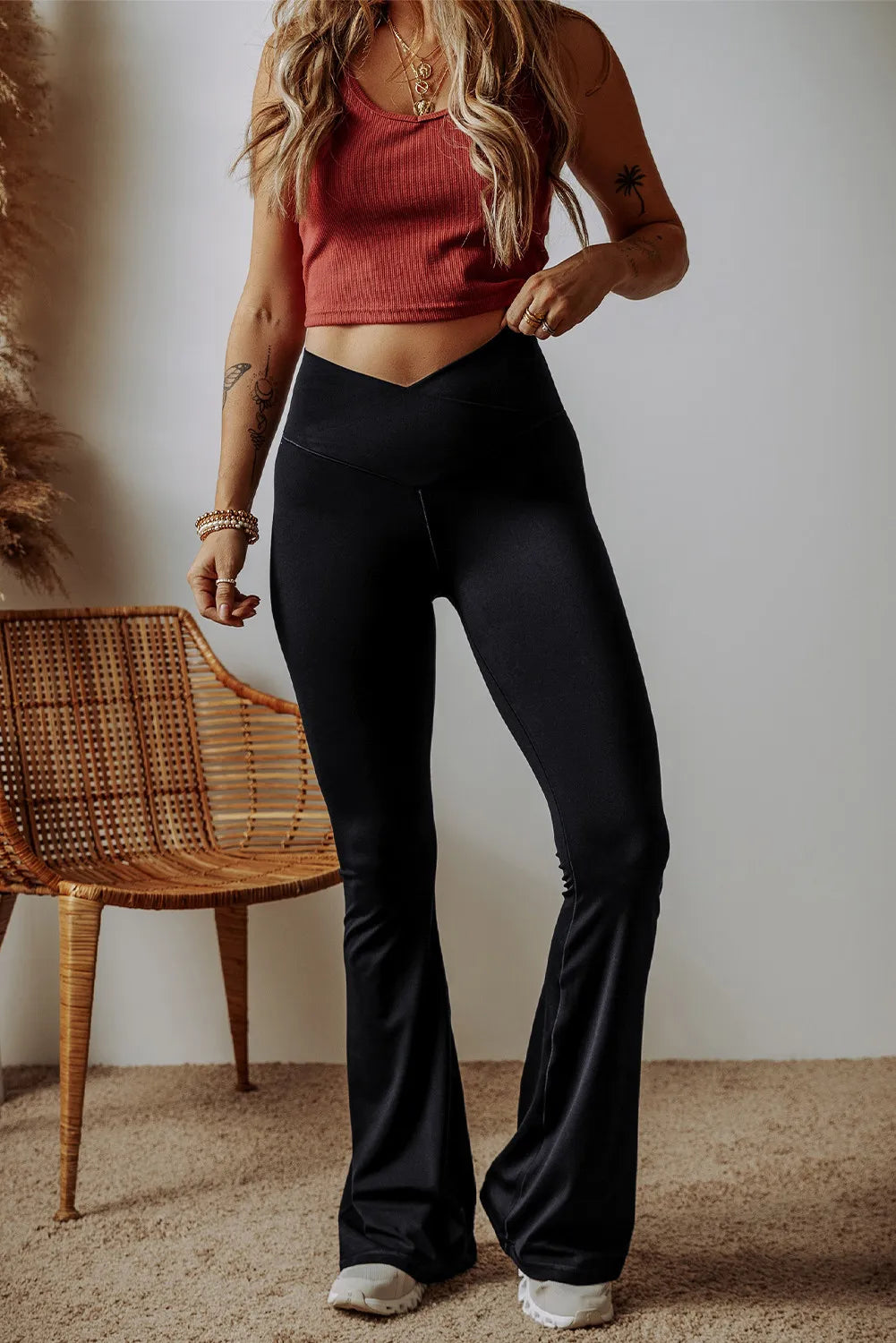 High Waist Bootcut Pants – Trendsi | ClozArt