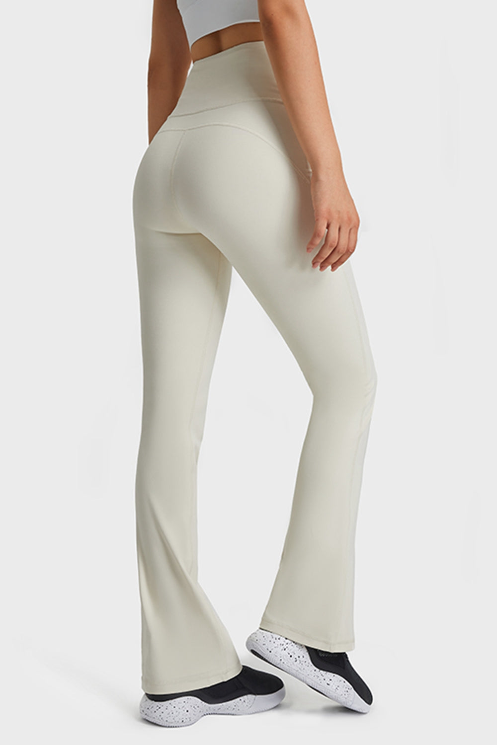 Millennia Elastic Waist Flare Yoga Pants – Trendsi | ClozArt