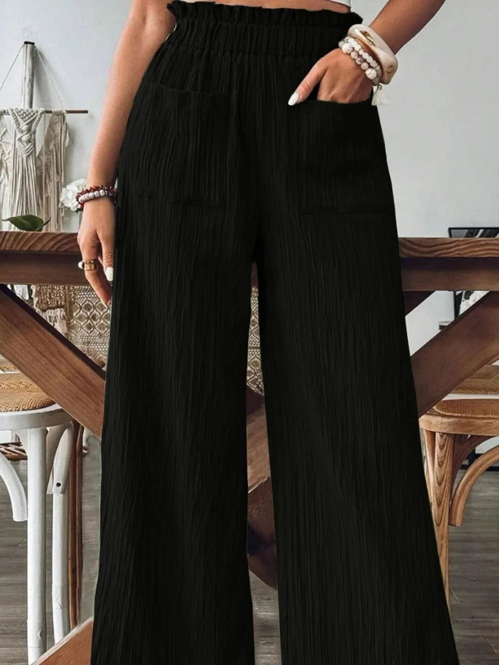 Frill Wide Leg Pants – Trendsi | ClozArt