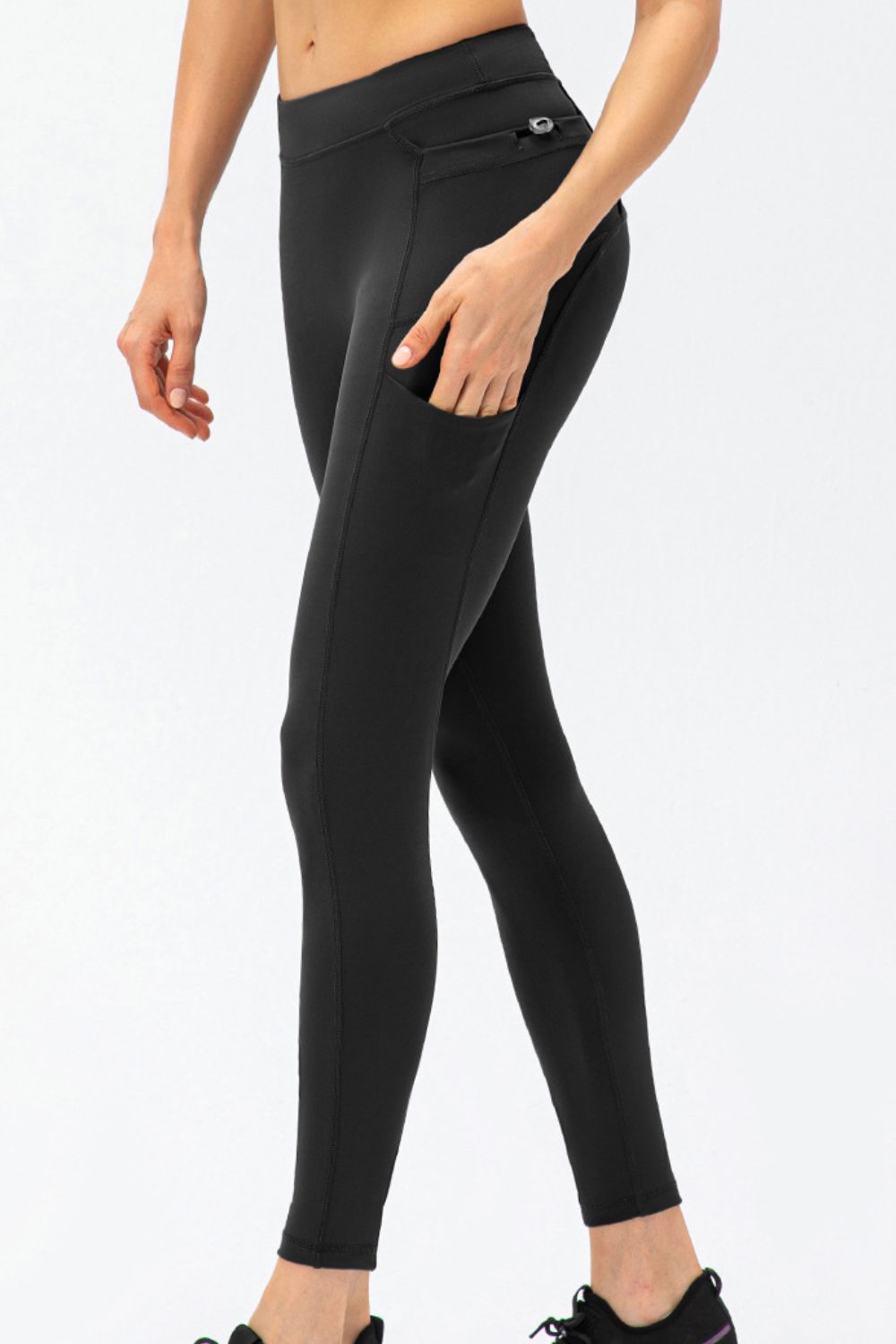 Full Size Slim Fit High Waist Long Sports Pants with Pockets – Trendsi | ClozArt