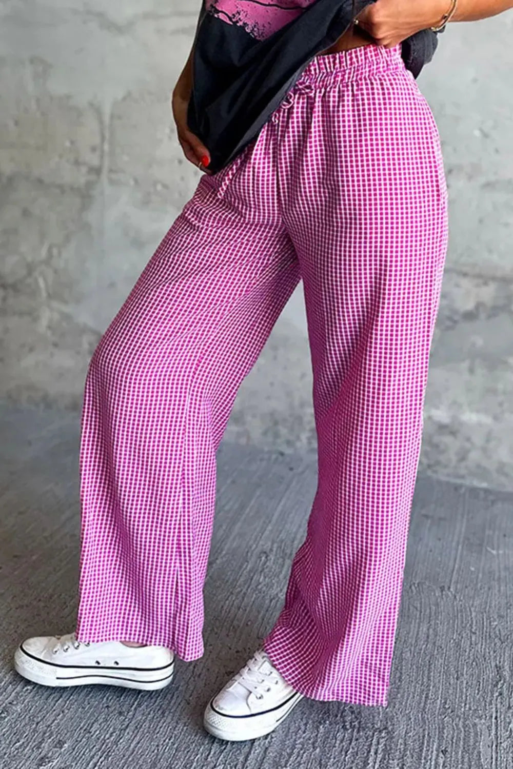 Plaid Wide Leg Pants with Pockets – Trendsi | ClozArt
