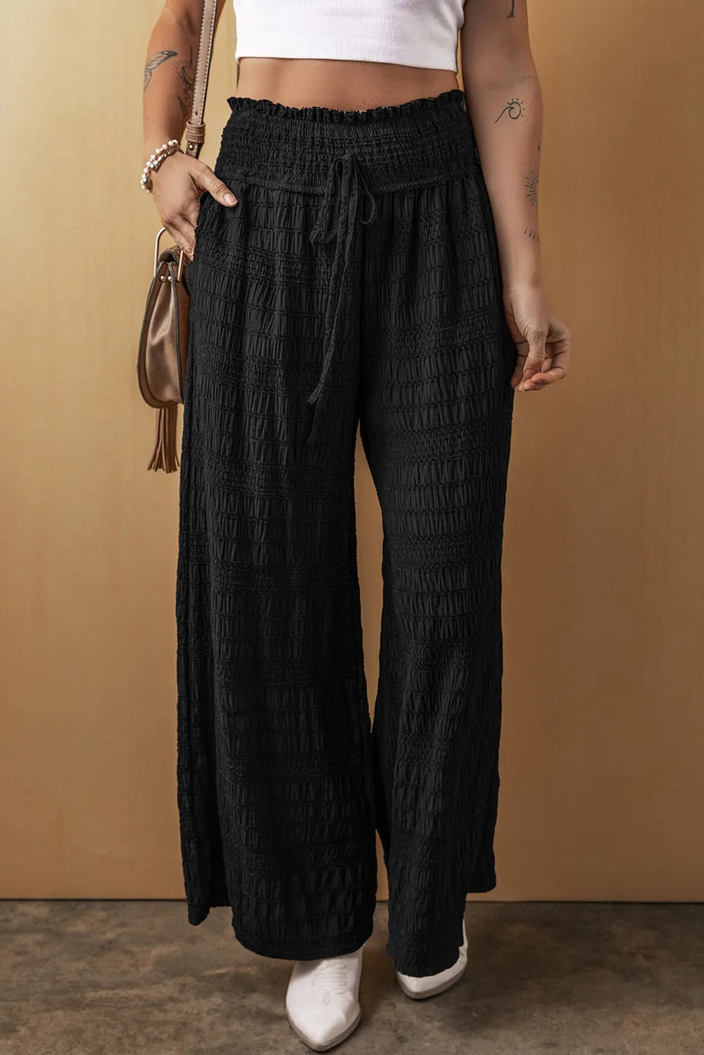 Tied Wide Leg Pants – Trendsi | ClozArt