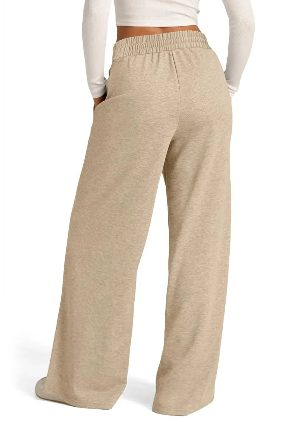 Drawstring Elastic Waist Wide Leg Pants – Trendsi | ClozArt