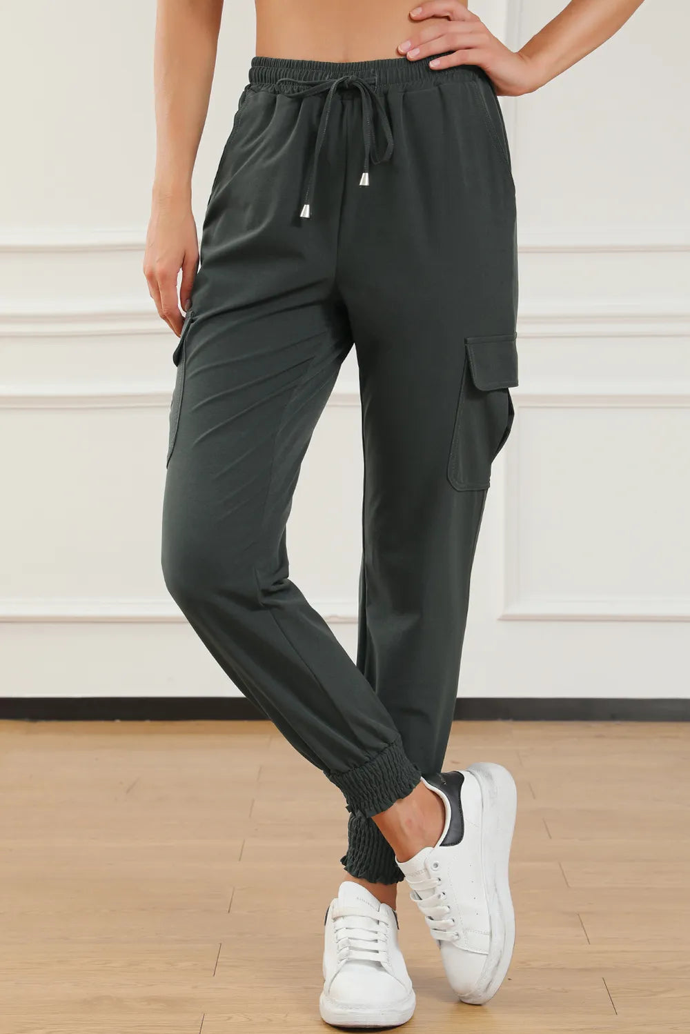 Drawstring High Waist Joggers With Pockets – Trendsi | ClozArt