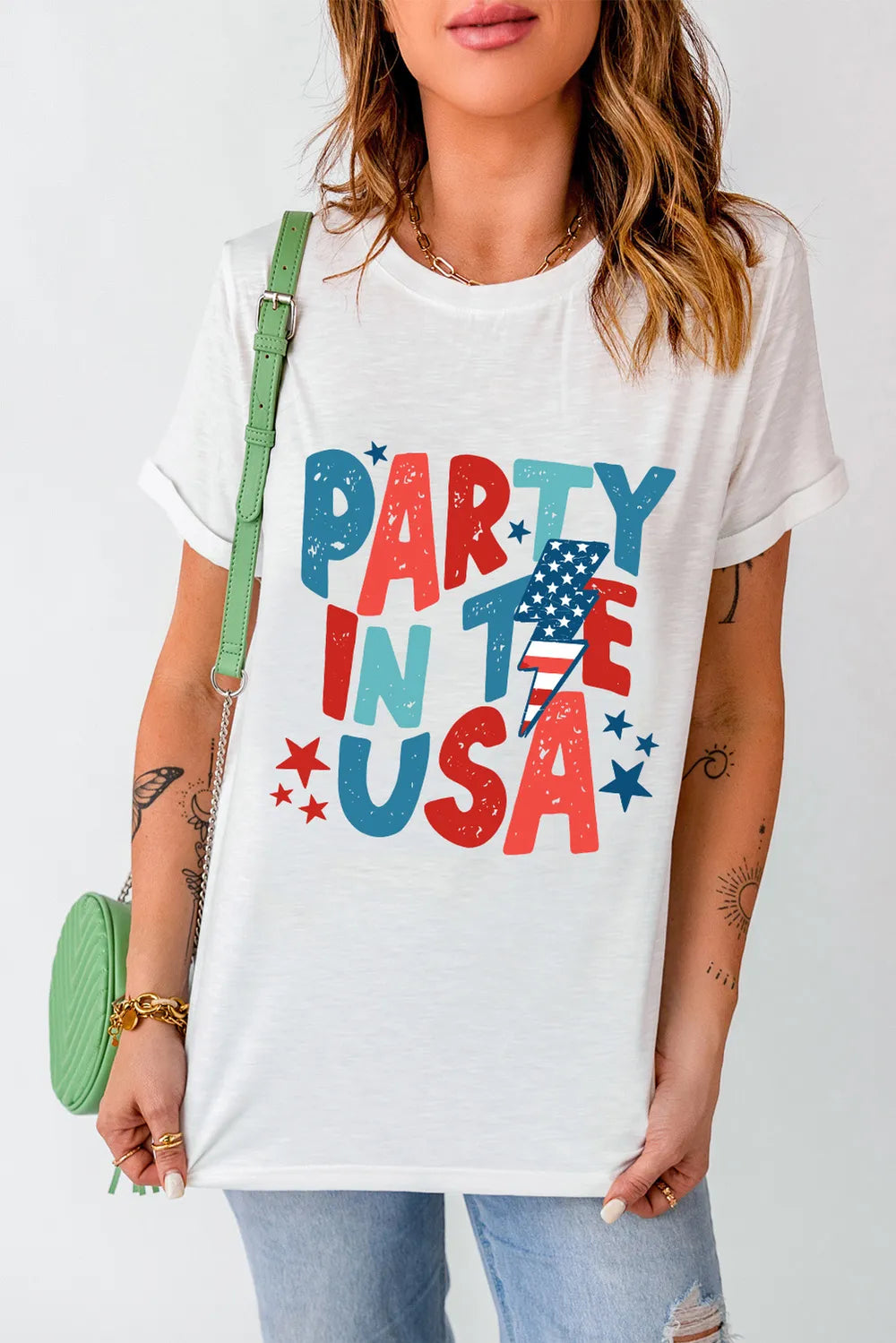 Letter Graphic Round Neck Short Sleeve T-Shirt – Trendsi | ClozArt