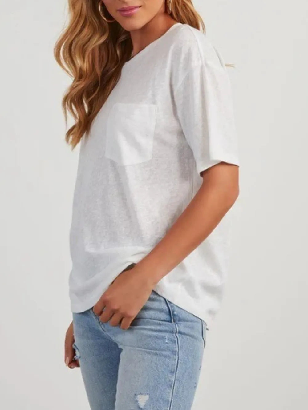 Round Neck Half Sleeve T-Shirt – Trendsi | ClozArt