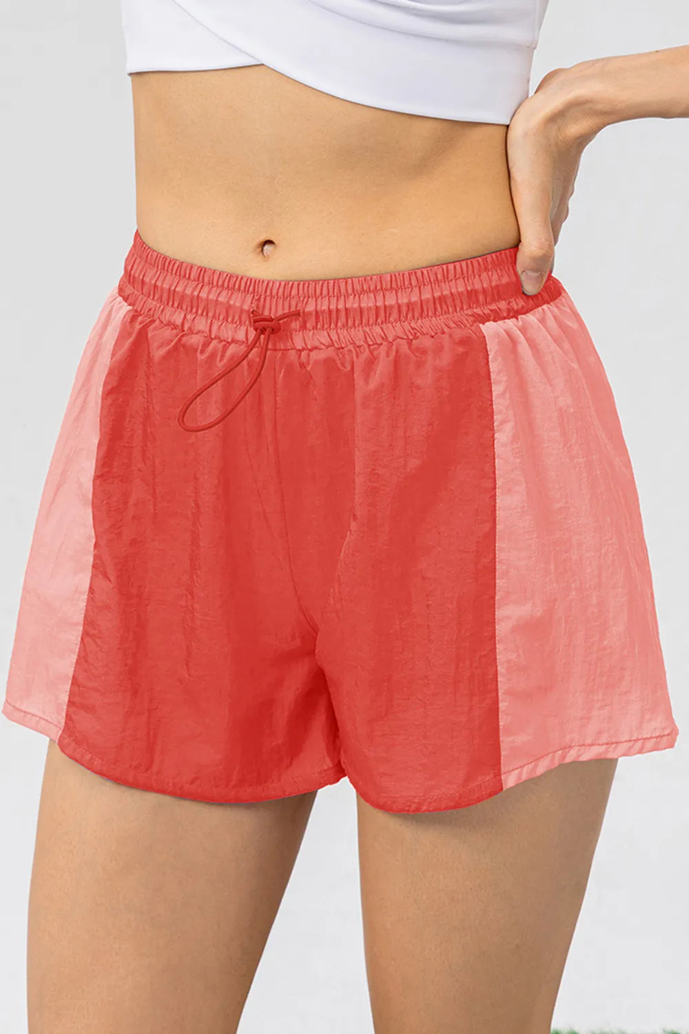 Color Block Drawstring Active Shorts – Trendsi | ClozArt