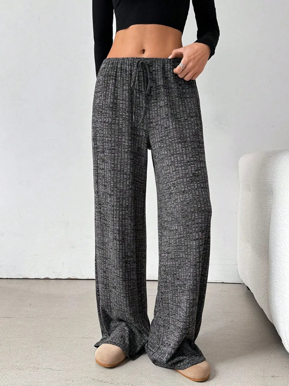 Tied Striped Wide Leg Pants – Trendsi | ClozArt