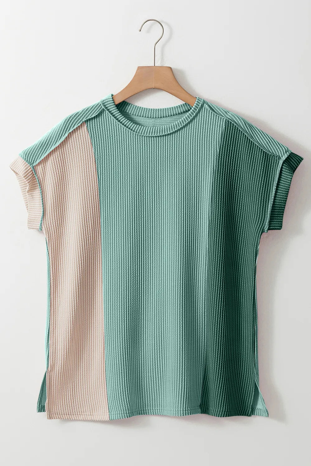 Color Block Round Neck Short Sleeve T-Shirt – Trendsi | ClozArt
