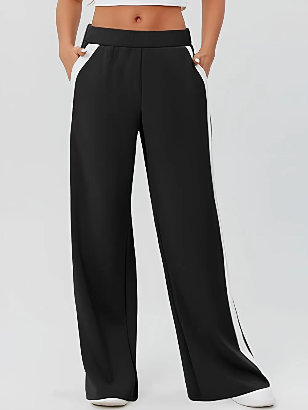 Side Striped Wide Leg Pants – Trendsi | ClozArt