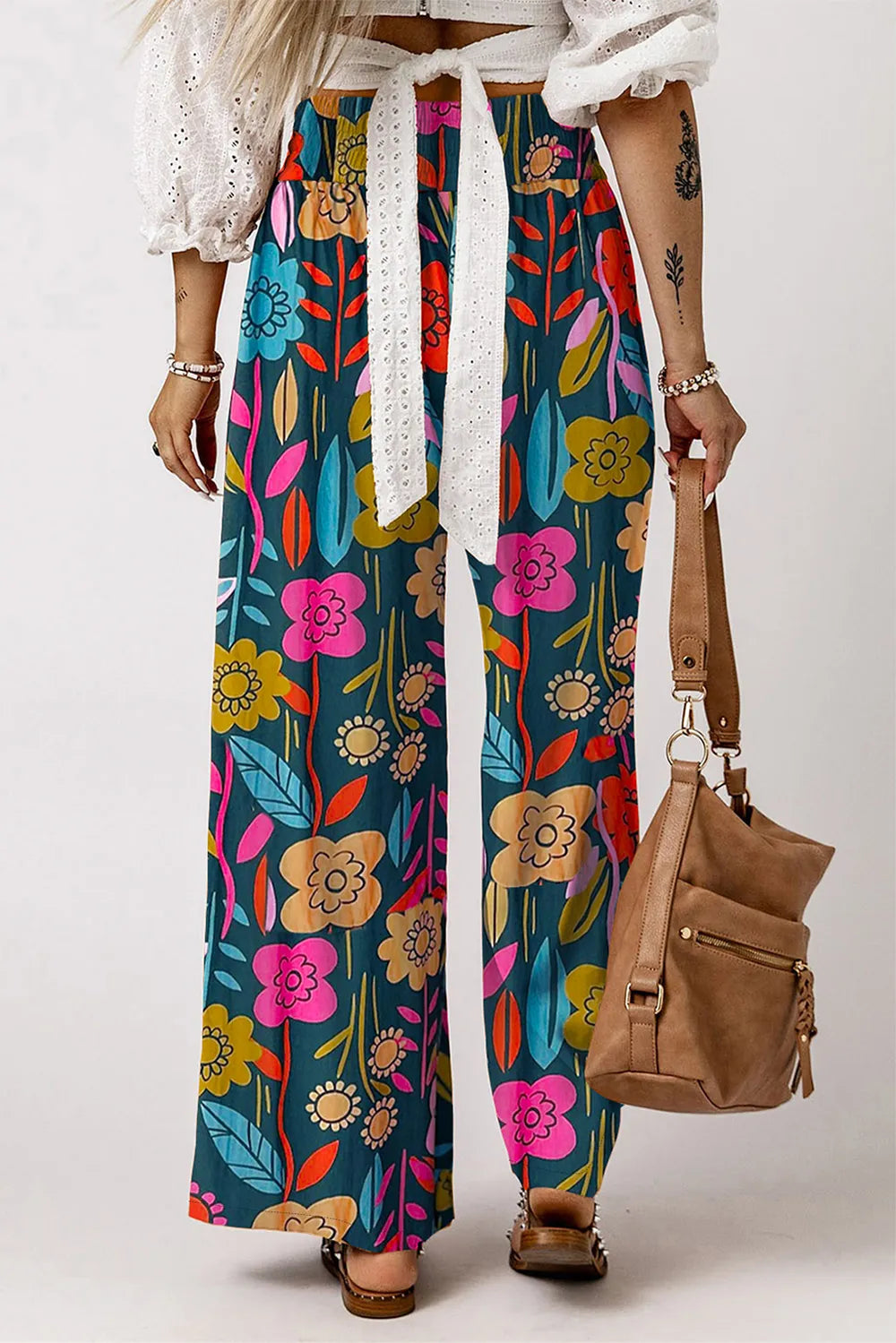 Printed High Waist Wide Leg Pants – Trendsi | ClozArt
