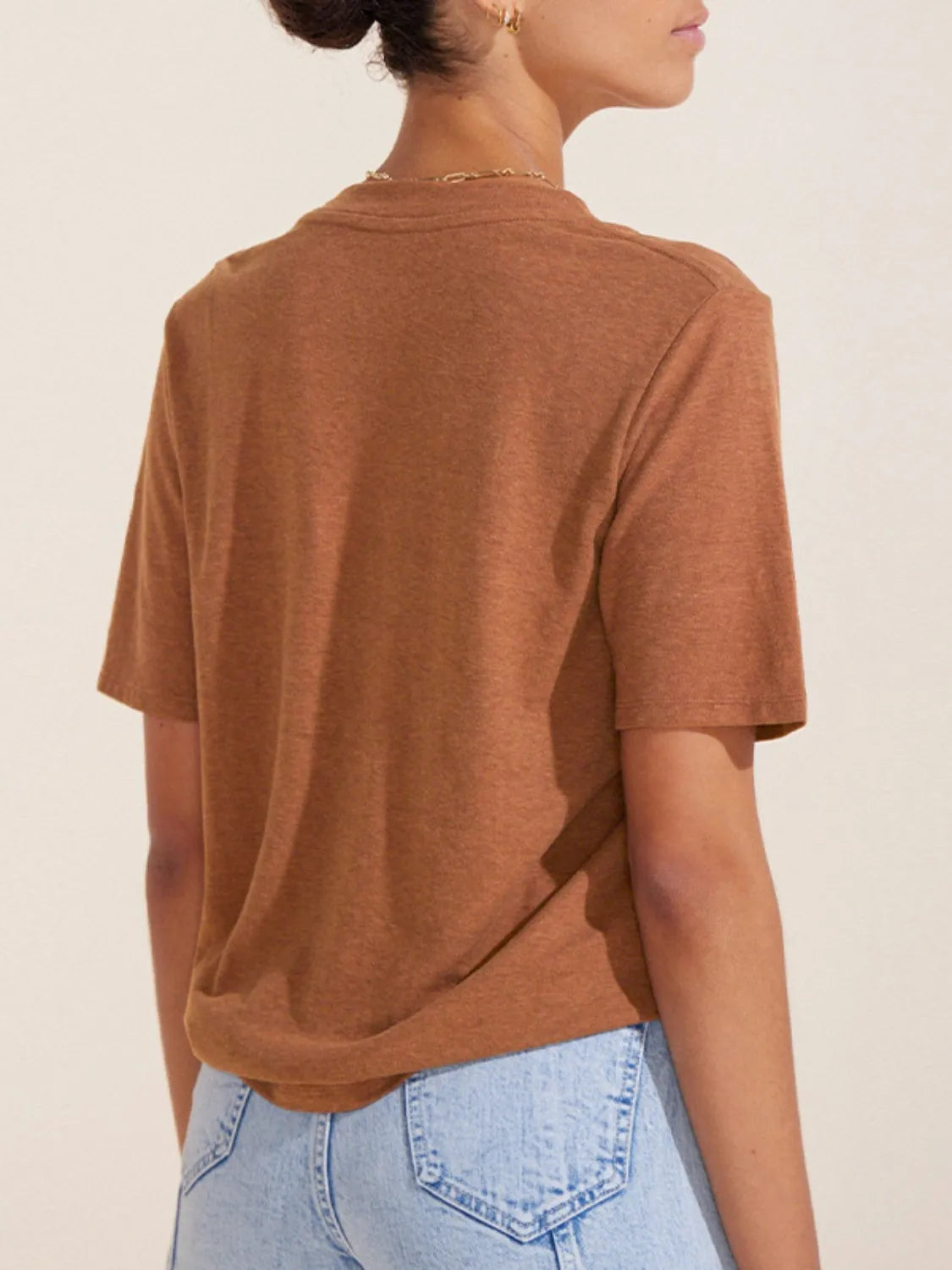 V-Neck Short Sleeve T-Shirt – Trendsi | ClozArt