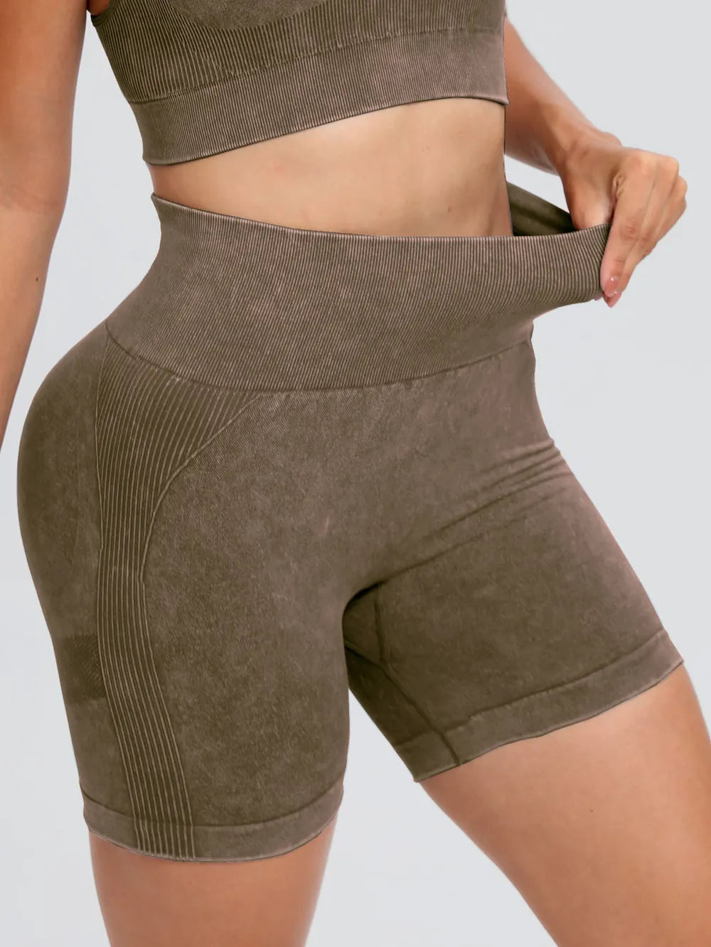 Washed High Waist Active Shorts – Trendsi | ClozArt