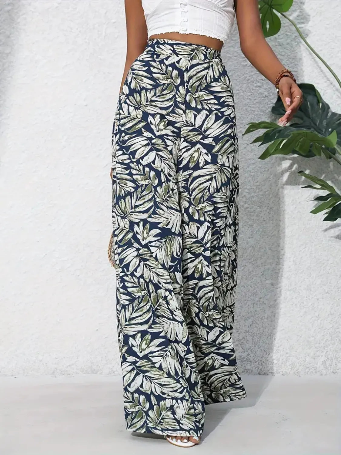 Printed High Waist Wide Leg Pants – Trendsi | ClozArt