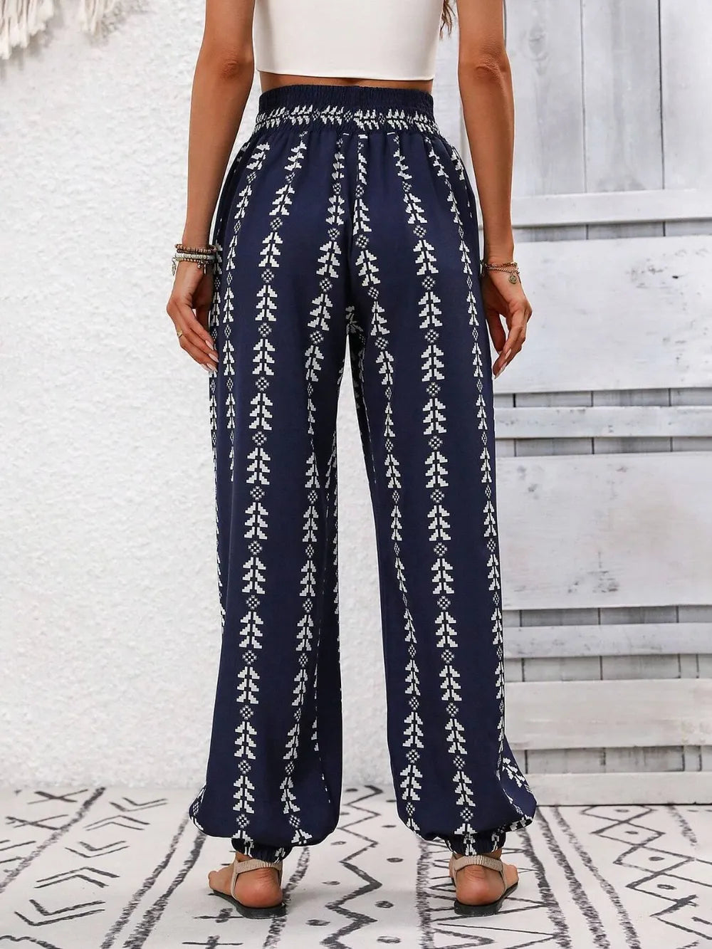 Tied Printed High Waist Pants – Trendsi | ClozArt