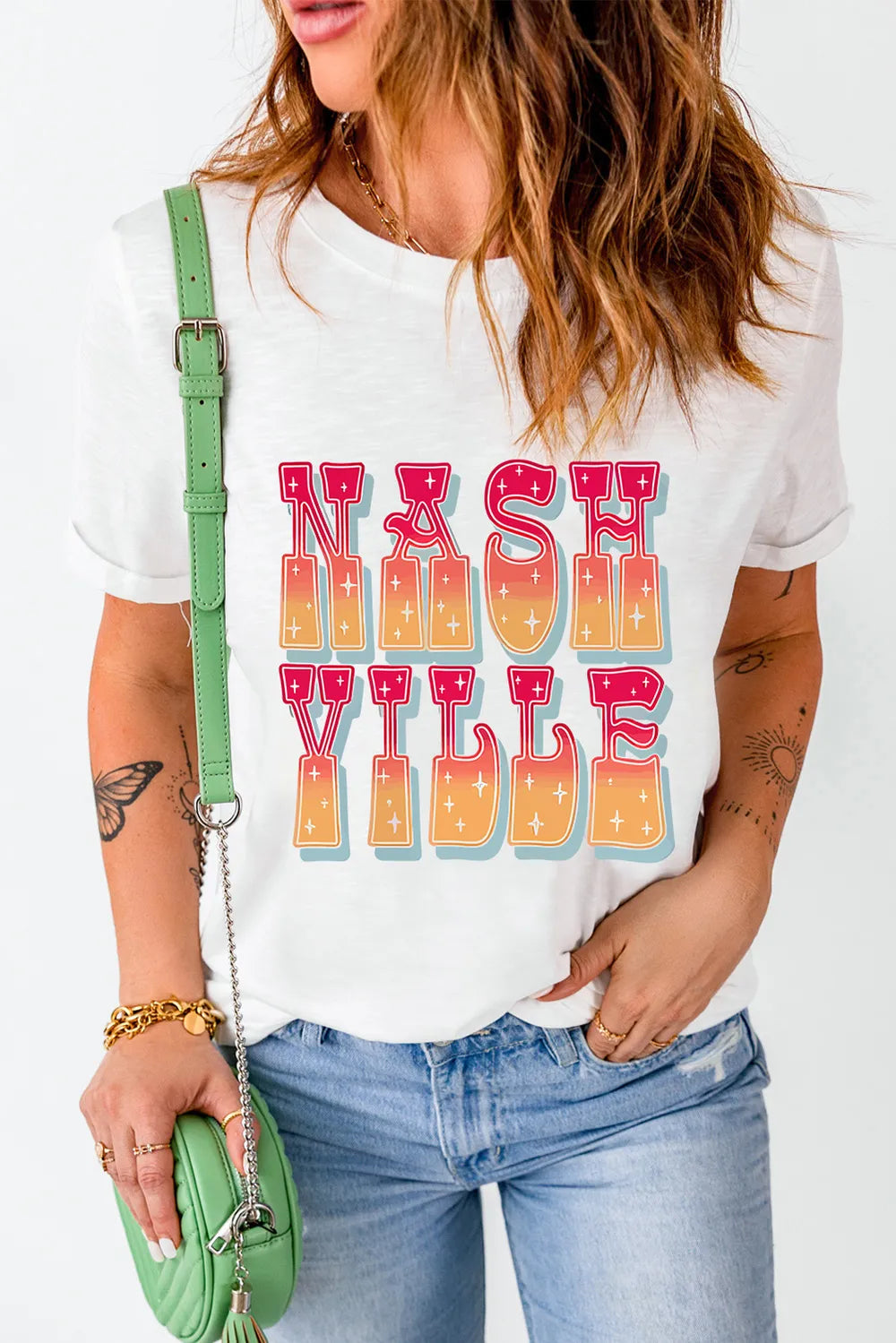 Letter Graphic Round Neck Short Sleeve T-Shirt – Trendsi | ClozArt