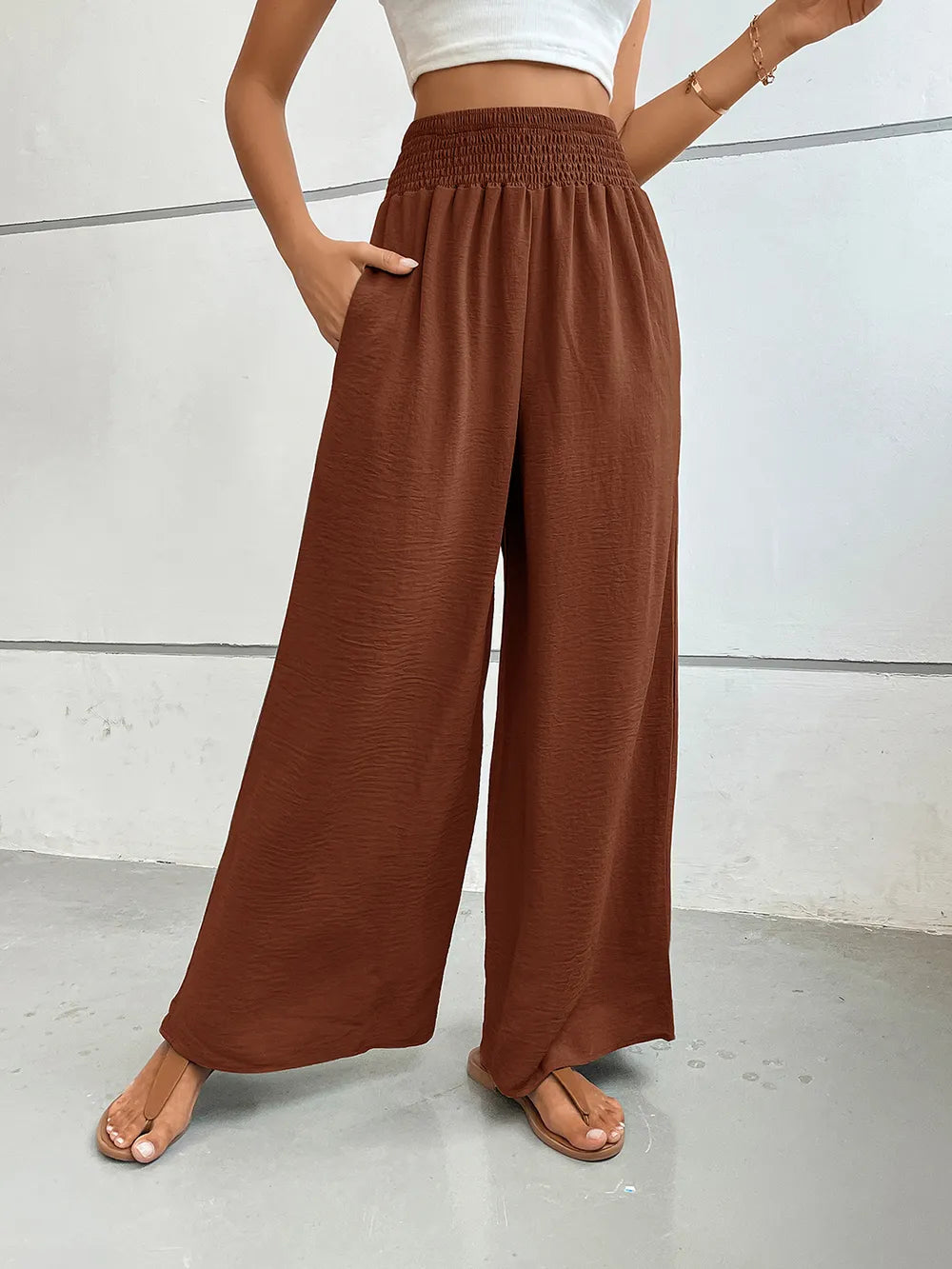 Perfee Wide Leg Pants with Pockets – Trendsi | ClozArt