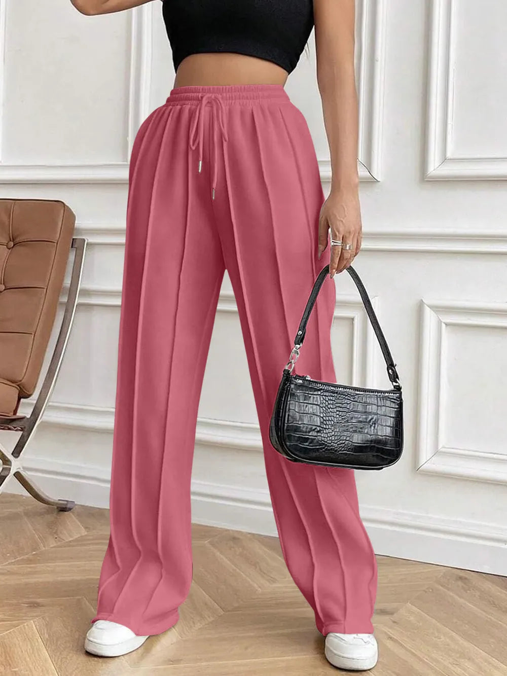 Drawstring Elastic Waist Pants with Pockets – Trendsi | ClozArt