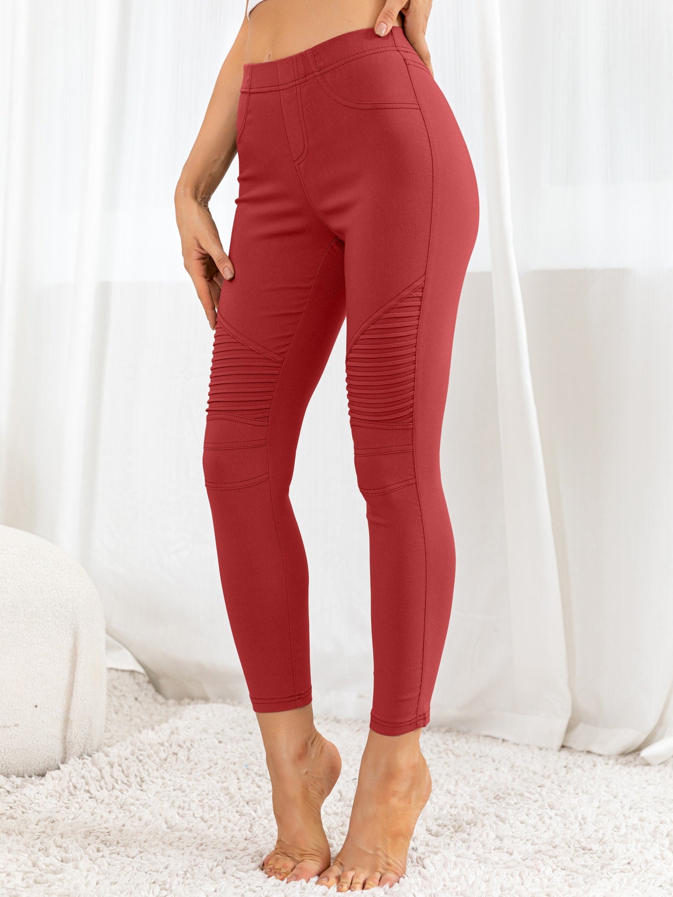 Ribbed Detail Leggings – Trendsi | ClozArt