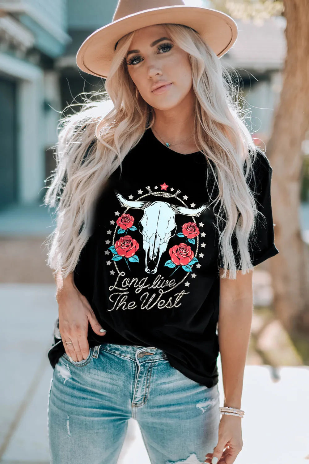 Graphic Round Neck Short Sleeve T-Shirt – Trendsi | ClozArt