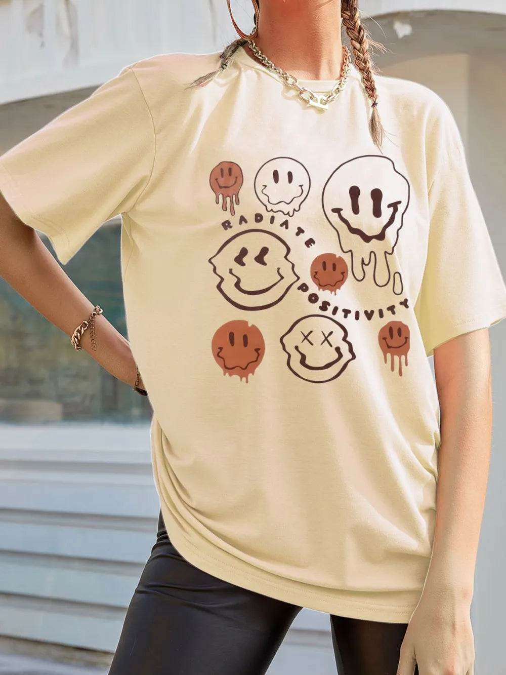 Graphic Round Neck Half Sleeve T-Shirt – Trendsi | ClozArt