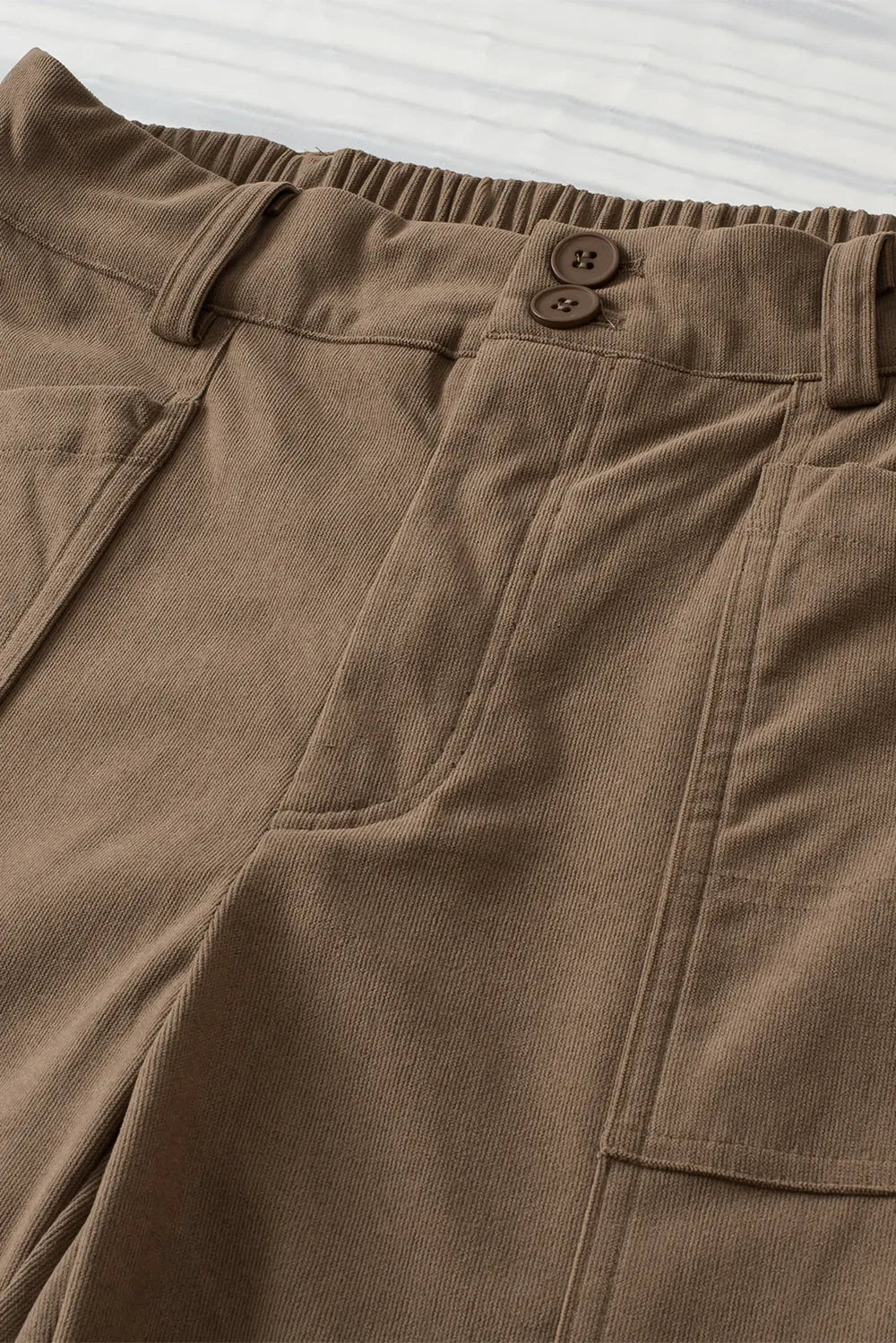 Half Elastic Waist Straight Pants – Trendsi | ClozArt