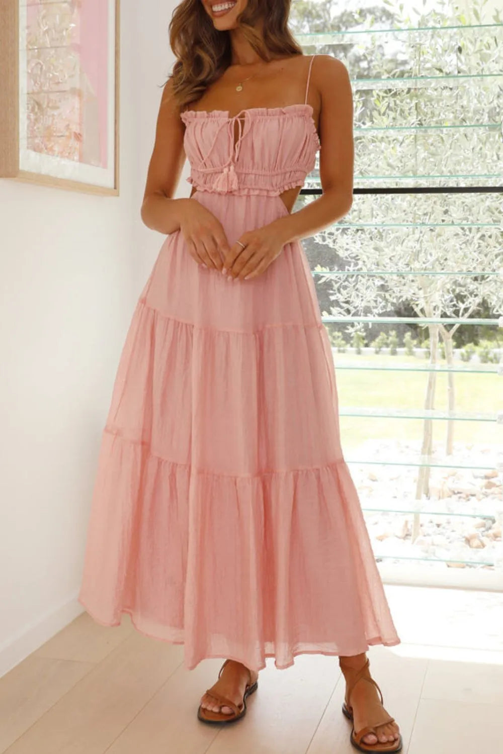 Cutout Square Neck Midi Cami Dress – Trendsi | ClozArt