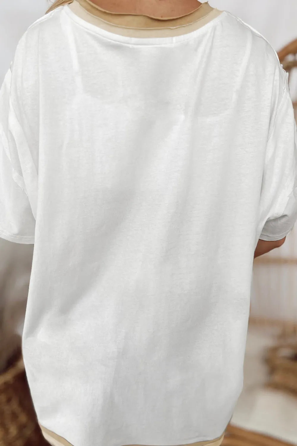 Star Patched Round Neck Half Sleeve T-Shirt – Trendsi | ClozArt