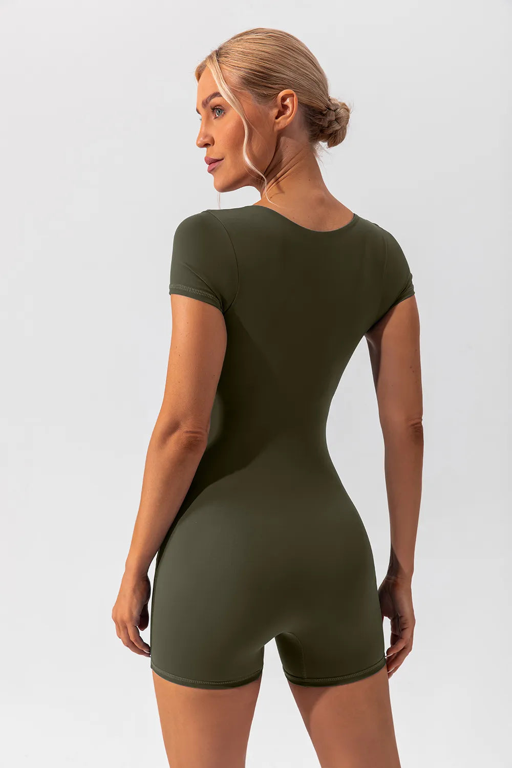 Square Neck Cap Sleeve Active Romper – Trendsi | ClozArt