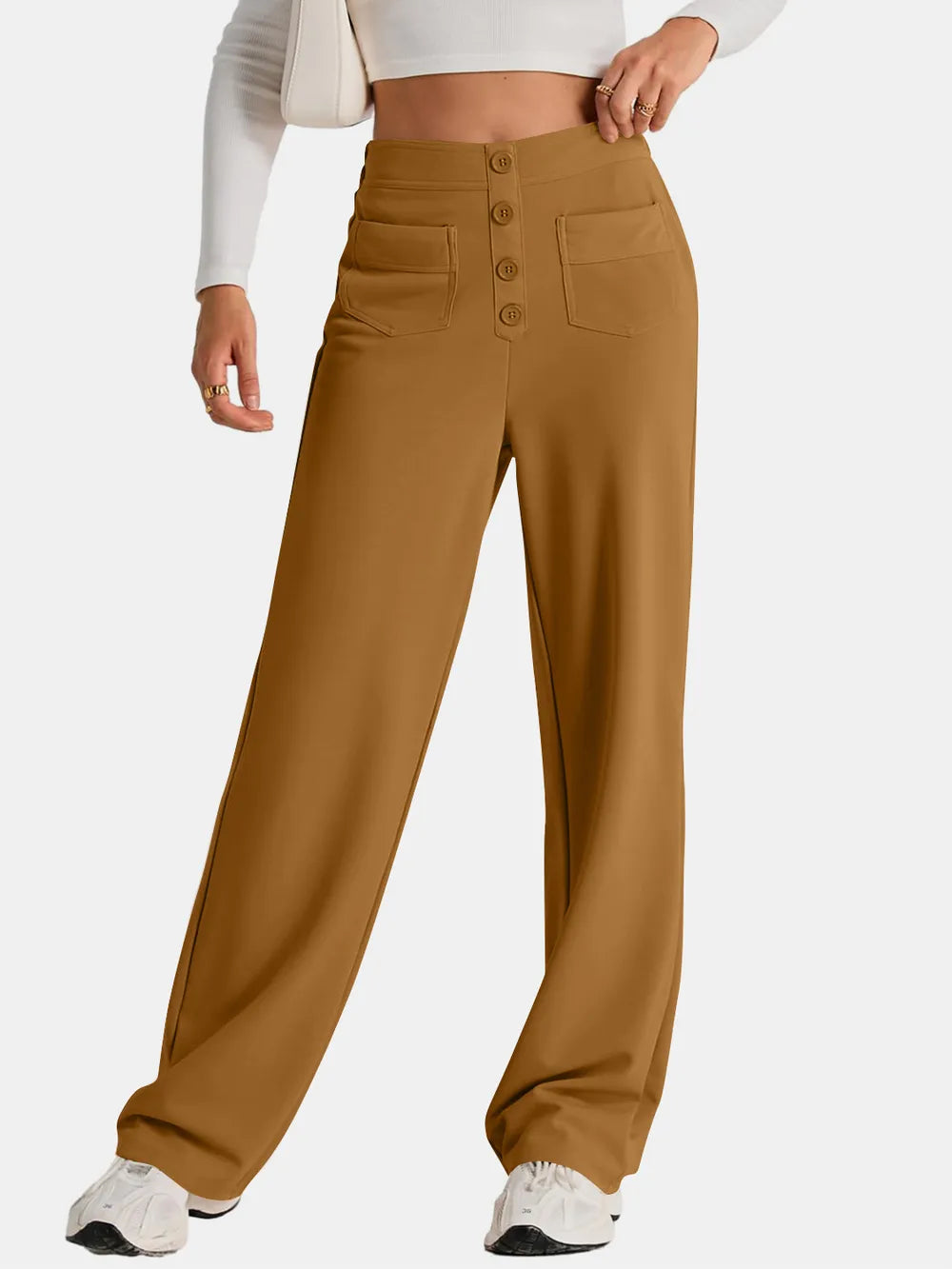 High Waist Wide Leg Pants – Trendsi | ClozArt